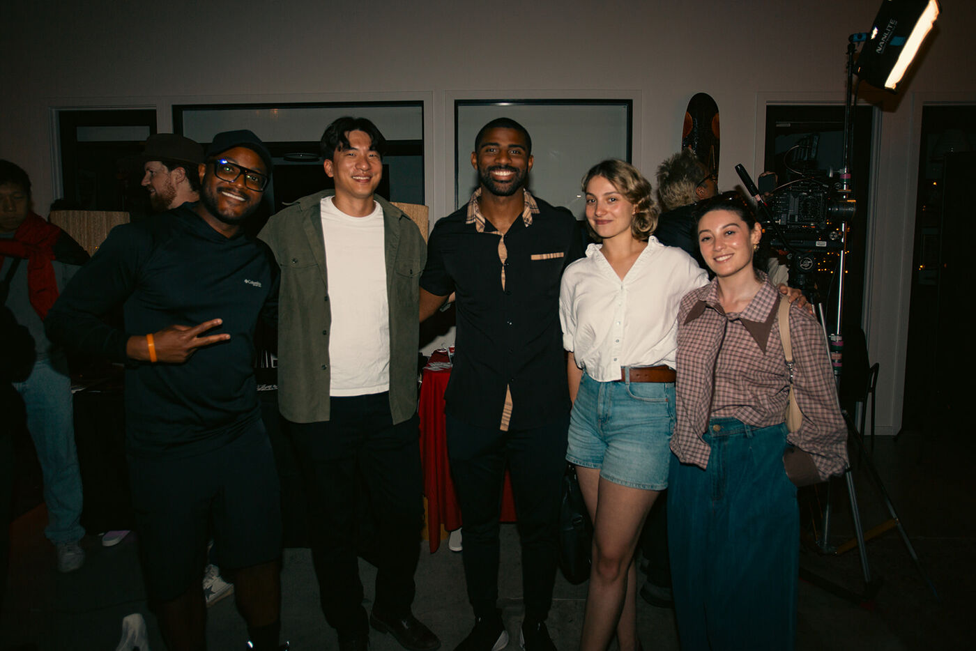 A group of attendees together for a photo