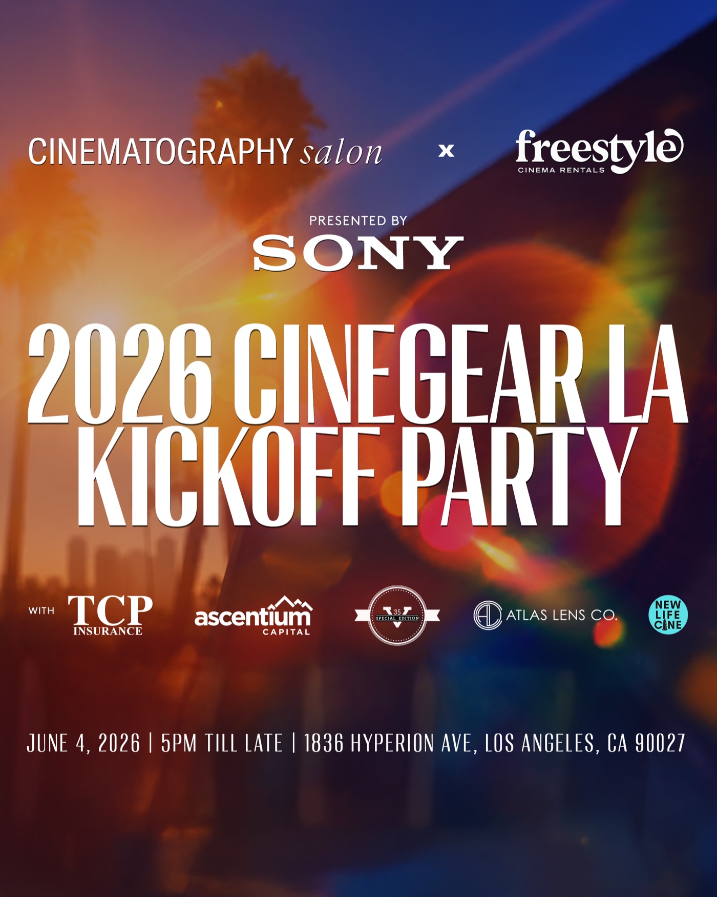 CineGear LA Kickoff Party — poster