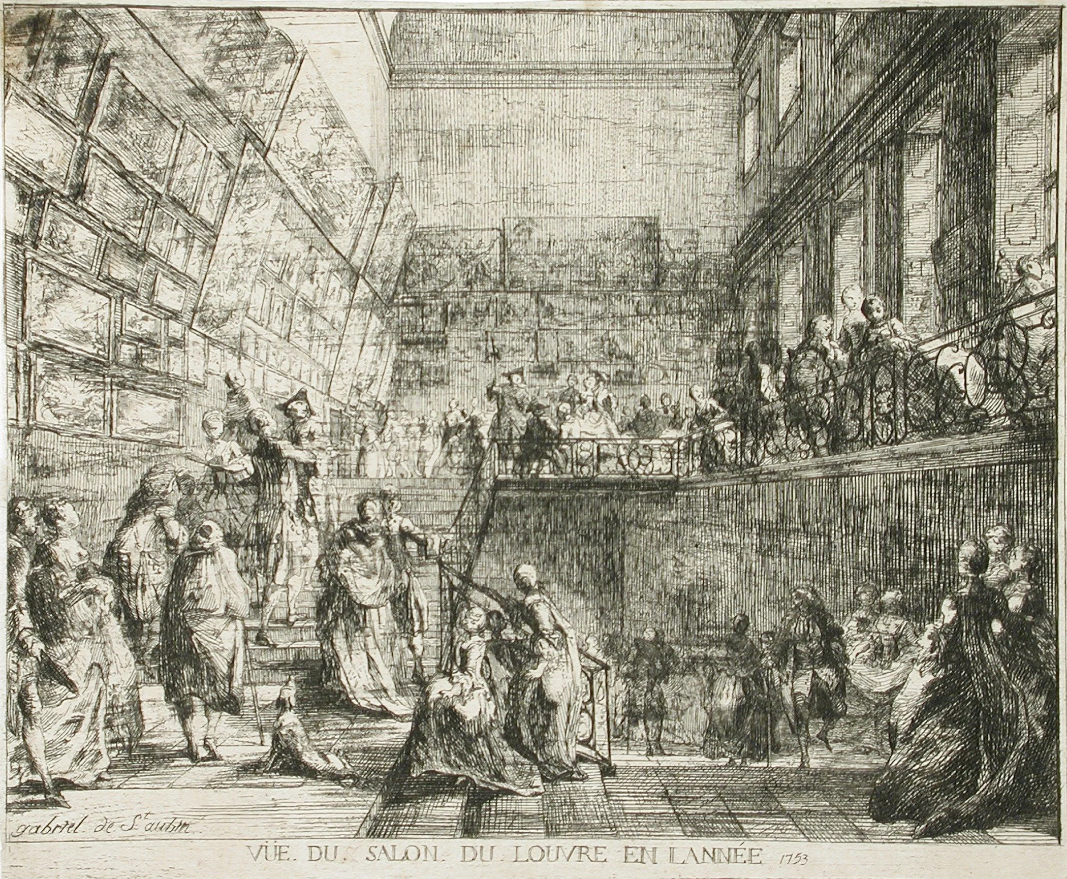Vue du Salon du Louvre, 1753